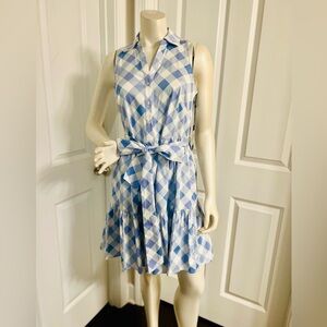 TOMMY HILFIGER
Women's Gingham-Print Belted Dress. NWT. Size 2/ Small